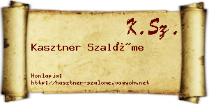Kasztner Szalóme névjegykártya